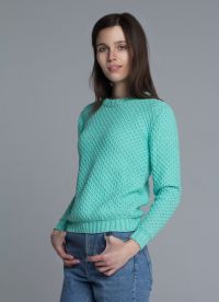 бирюзовый свитер 2