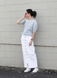 белая джинсовая юбка 1