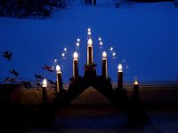 Новогодние светильники на окно в виде свечей5