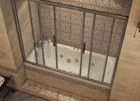 стеклянные шторы для ванной 3