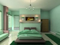3. Интерьер спальни в зеленом цвете