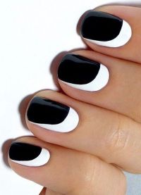 дизайн ногтей в черно белом цвете1