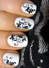 дизайн ногтей в черно белом цвете6