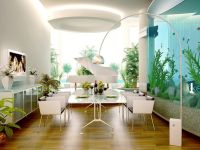 4. Дизайн гостинной с аквариумом