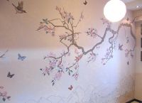 Дерево сакуры рисунок на стене -2