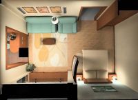 Дизайн комнаты в однокомнатной квартире3