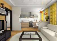 Дизайн кухни совмещенной с гостиной 9