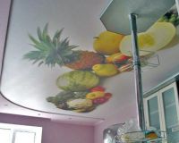потолок с фотопечатью в кухне2