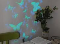 Рисунки бабочек на стене -3