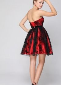 Черно-красное платье 5  