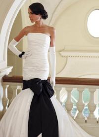 Черно-белое свадебное платье 2