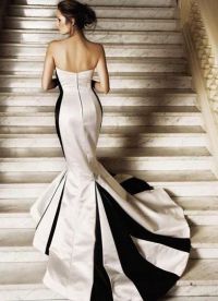 Черно-белое свадебное платье 3
