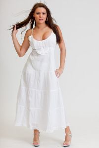 Хлопковое белое платье 6