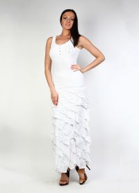 Длинная белая юбка 4