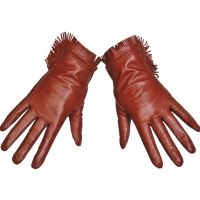 Кожаные женские перчатки 2