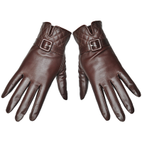 Кожаные женские перчатки 9