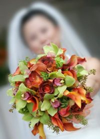 Свадебный букет из орхидей 4