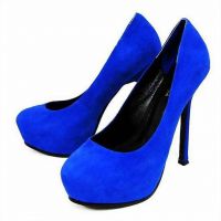 Синие туфли на каблуке  4