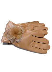 Женские зимние кожаные перчатки 8