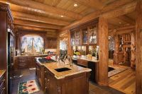 Дизайн кухни в деревянном доме 1