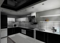 Дизайн потолка на кухне7