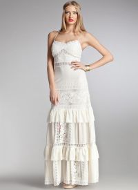 Белое платье в пол  2