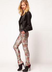джинсы с цветочным принтом 2013 7