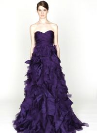 Фиолетовое свадебное платье 1