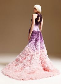 Фиолетовое свадебное платье 4