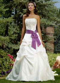 Фиолетовое свадебное платье 7