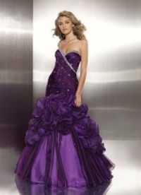 Фиолетовое свадебное платье 8