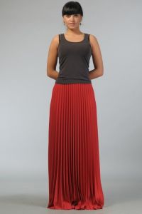 Красная длинная юбка 4