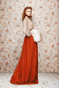 Красная длинная юбка 8