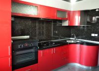 Красно черная кухня 6