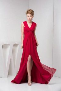 Красное платье в пол 2