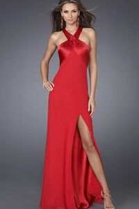 Красное платье в пол 5