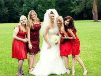 красное платье для подружки невесты 6