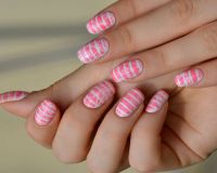 розовые ногти 8