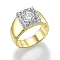 золотое кольцо с бриллиантом 6