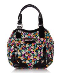Лаковая сумка с цветами 5
