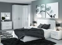 Мебель для спальни белый глянец2
