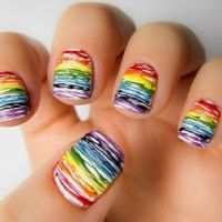 rainbow manicure