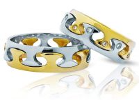 обручальные кольца парные из серебра 5