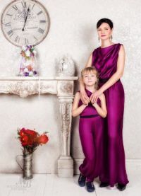 Платья для мамы и дочки в одном стиле2