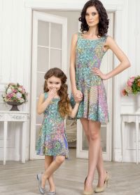 Платья для мамы и дочки в одном стиле4