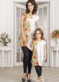 Платья для мамы и дочки в одном стиле7
