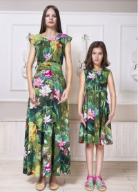 Платья для мамы и дочки в одном стиле8