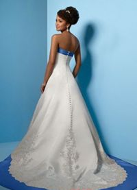 Синее свадебное платье 1