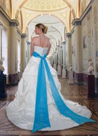 Синее свадебное платье 3