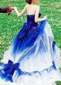 Синее свадебное платье 5